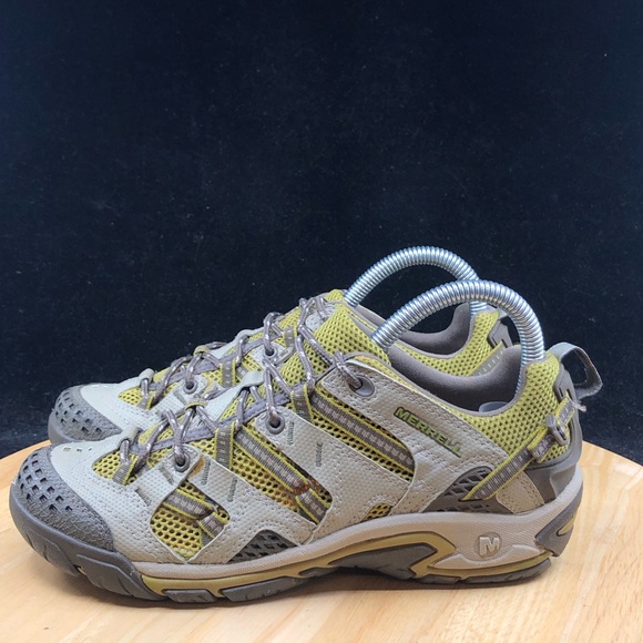 Merrell Vibram Outdoor Breathable brown/green hiking shoe- Wmns size 6 - Picture 6 of 8